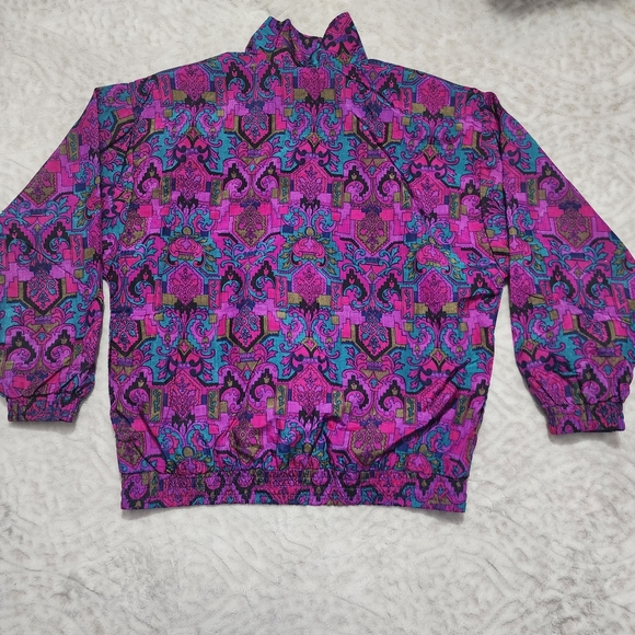 Vintage 90's Lavon windbreaker Track Suit Set Jacket and Pant Size M Retro - Picture 4 of 14